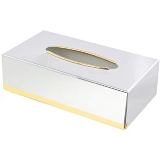 Contemporary Rectangle Metal Tissue Box Cover Windisch 87100D